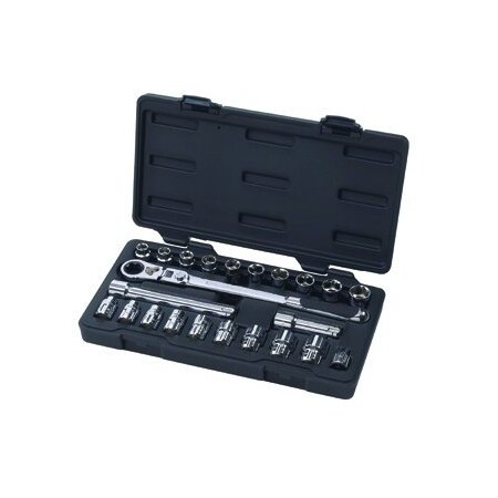 Gearwrench SKT SET 3/8" DR 6PT SAE/MET LOK FLEX 23 GWR893823